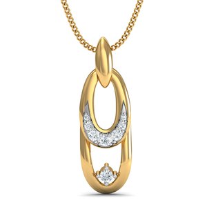 Colgantes de Latón Geométricos, Collar de Latón para Mujer, Chapado en Oro de 18k, Colgante Ovalado Minimalista, Venta al por Mayor - Product Image 1