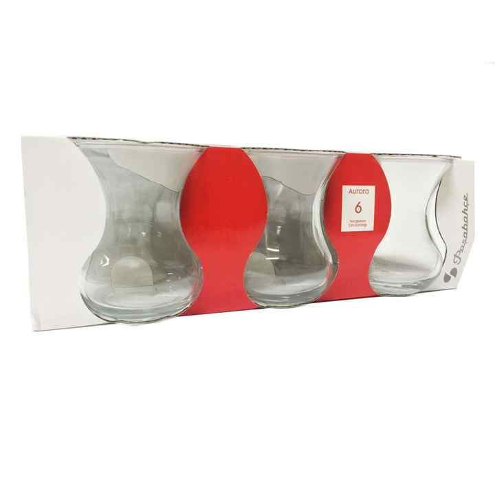 PAŞABAHÇE AURORA TEA CUPS 6 PIECES 155CC 42471