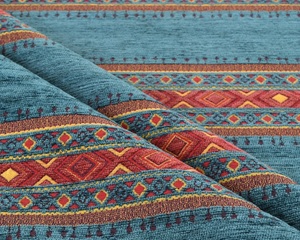 Tissu d'ameublement enduit, Kilim, Tapisserie bohème, Tapis ethnique tribal, sud-ouest, turc, Navajo, marocain, Textile de maison, au mètre - Product Image 1