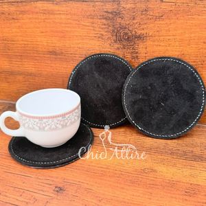 Premium Quality Leather Coaster Specially Design Most Demanding Low Price Use for Table Decor in Wedding Party <b>Bar</b> Restaurant - Product Image 1
