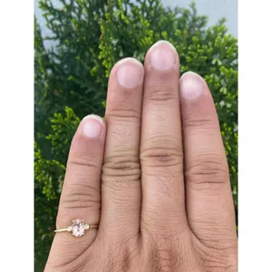 14K Gold Natural Morganite Oval Cut <b>Ring</b> Handmade Luxury Fine Jewelry Wholesale Supplier - Product Image 4