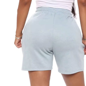 Femmes taille haute coton polaire Shorts confortable poids lourd français éponge respirant Gym décontracté grande taille fourrure Logo décoration - Product Image 2