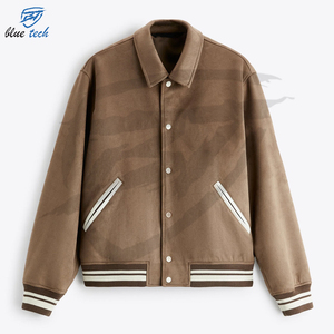 Veste universitaire en toile de qualité supérieure, streetwear, manches longues, col montant, vêtements de mode, prix bas, unisexe - Product Image 5