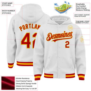 Veste universitaire personnalisée pour hommes, manteau à manches en cuir de rue de baseball de grande taille, patchs de broderie, bouton rempli pour l'hiver - Product Image 6