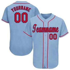 2025 Venta al por mayor Jerseys Equipo americano Jersey de béisbol cosido personalizado Bordado personalizado Nombre Jersey del equipo de béisbol - Product Image 3