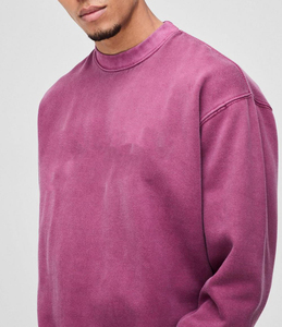 Top qualité respirant goutte épaule grande taille lavé à l'acide personnalisé numérique imprimé Logo Vintage pull à capuche et sweat-shirts - Product Image 6