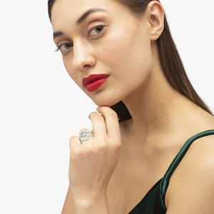 14K White Gold Fine <b>Jewelry</b> <b>Set</b> Diamond Halo Swirl <b>Bridal</b> with 0.77ct - Product Image 2