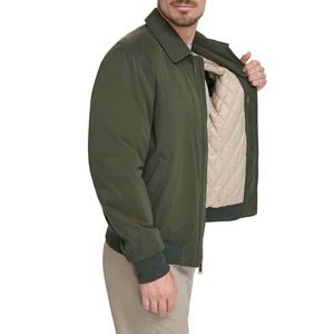 High Street vestes pour hommes du Pakistan vêtements pour hommes vestes Bomber manteau à glissière imperméable Satin Polyester homme veste OEM 2025 - Product Image 5