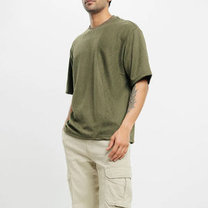 Camiseta de Verano para Hombre, de Algodón de Alta Calidad, Corte Regular, Personalizada, Lisa, con Impresión Digital, Transpirable, de Secado Rápido, Estilo Hip Hop - Product Image 4