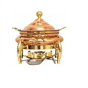 Design exclusif hôtel cuisine fournitures alimentaires plat de service finition en cuivre chauffe-plats chauffe-plats service chauffe-plats - Product Image 2