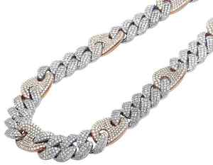 Nouvelle arrivée élégante chaîne cubaine Hip Hop en argent sterling 925 coupe ronde Leb colliers de diamants de culture collier personnalisé brillant - Product Image 2