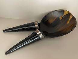 Ustensiles de cuisine, service à salade, couverts, grand ensemble de cuillères en corne, couverts faits à la main en corne de buffle d'eau naturelle, cuillère en corne, décoration de la maison - Product Image 5