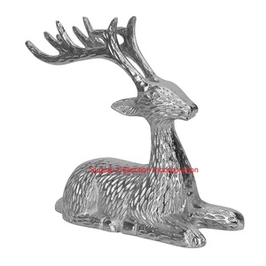 Ornement d'arbre de Noël moderne en argent de haute qualité fait à la main en métal Sculpture en bois étoile de table pour les mariages décorations d'anniversaire - Product Image 6