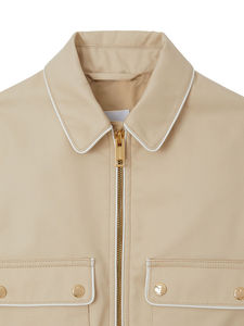 Chaqueta de solapa informal corta con estilo de ciudad para hombre de alta calidad personalizada tela de lona de Color sólido manga larga OEM frontal personalizable - Product Image 3