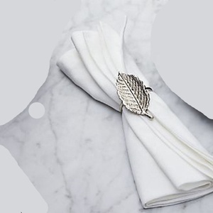 Conception Portugal incroyable anneaux de serviette en forme de Double feuille accessoires de décoration décor de Table décorations de conception anneau de serviette - Product Image 2