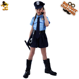 Vente en gros d'uniforme de policier pour garçons, tenue de Cosplay, costumes de jour pour jeu de rôle de carrière pour fête d'halloween et carnaval pour enfants - Product Image 4