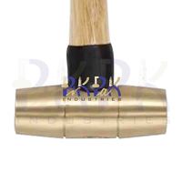 Martillo de latón de 2 libras con cabeza redonda de 30 mm x 110 mm, mango de madera, herramientas de bricolaje para joyería y metalistería, personalizable OEM