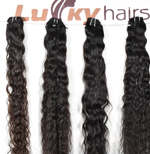 Extensiones de cabello Remy recto alineado con cutícula Virgen sin procesar, Colección del sur de la India, estilo de onda de agua suelta, tejido indio crudo - Product Image 6