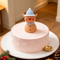 Décoration de gâteau HALAL personnalisée en gros pour boulangerie, motif animal 3D comestible en forme de cerf, saveur bonbon fruitée, en sucre, style dessin animé