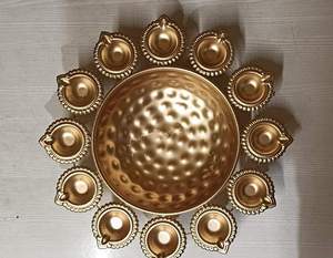 Custom Made Copper Art Deco Diya Stand Wedding Decorative Item <b>Bamboo</b> & Rattan Handicraft for Home Decor and Gifting - Product Image 4