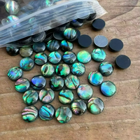 Cabochons en nacre d'abalone arc-en-ciel naturelle : grande pierre précieuse ronde plate polie, pierre de guérison, pierre précieuse d'abalone, pierres précieuses en vrac