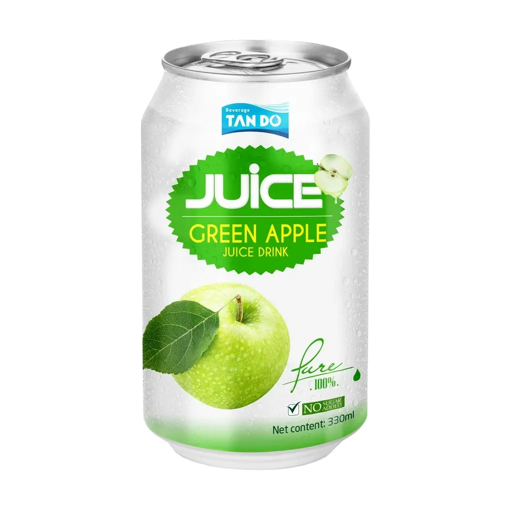 Green Apple Grape Kiwi Fruit Juice drink 330ml factory in Vietnam Private label OEM service support lower MOQ