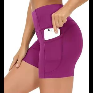 OEM ODM Short d'entraînement en tricot à taille haute pour entraînement Short de sport, froissé, froncé, sans couture, pour motard, yoga - Product Image 6