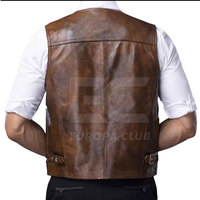 Chaleco de Cuero para Hombre, Transpirable, Cálido para Invierno, Ropa Exterior Informal, Alta Calidad, Personalizable, Precio Razonable