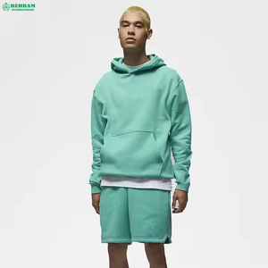 Haute qualité solide couleur personnalisée à manches longues pull à capuche Streetwear sweat à capuche à séchage rapide pour hommes coton polaire 450 GSM - Product Image 1