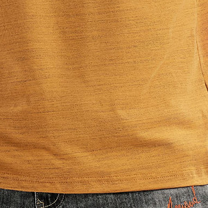 เสื้อยืดคอกลมผู้ชายแขนสั้นน้ำหนักเบาระบายอากาศได้ดีเสื้อยืด100% กระเป๋าด้านหน้าเรียบ - Product Image 4