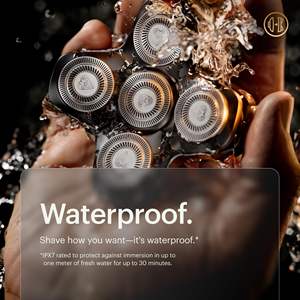 Afeitadora Eléctrica de Cinco Cuchillas con Diseño Rotatorio para Hombre, Impermeable IPX7, Carga Inalámbrica USB-C, Compatible con Rostro y Cuerpo, Lavable - Product Image 4