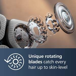 Afeitadora Eléctrica Rotatoria para Hombre, Uso en Seco y Húmedo, Recortadora de Barba Extraíble, Base de Carga con Caja de Limpieza, Estuche de Viaje - Impermeable IPX7 para Uso Corporal - Product Image 6