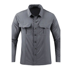 Camisa informal Cargo de algodón para exteriores para hombre de cuello alto al mejor precio, material transpirable, diseño personalizado, camisas Cargo de talla grande para hombre - Product Image 1