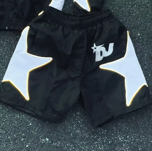 Men Sets Two Piece 2025 Custom Windbreaker Jacket <b>Shorts</b> Tracksuit set Reflective <b>Zip</b> up Nylon Two Piece Windbreaker <b>Short</b> Set - Product Image 3