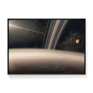 Art Prints Outer Space Interstellaire Reis-Saturn Schilderen Met Frame