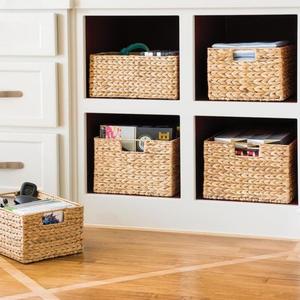 Wicker Water <b>Hyacinth</b> Storage <b>Basket</b> with Built-in Handles, Handwoven <b>Basket</b> for Organizing Kitchen Woven <b>Baskets</b> From Viet Nam - Product Image 6