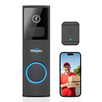 Hiseeu 1080P maison anneau sonnette caméra sécurité téléphone portable interphone vidéo à distance caméra de porte WiFi sonnette