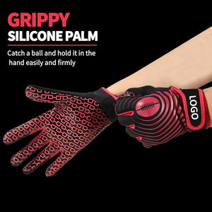 Guantes de Receptor de Silicona Profesionales de Palma Completa, Elásticos y Antideslizantes para Fútbol con Logotipo Personalizado, Gran Venta - Product Image 5