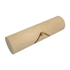 Porte-bouteilles en bois personnalisé de forme cylindrique pour gadgets - Product Image 1