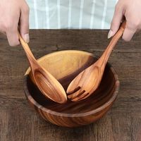 Cuillères de service en bois durables outils de cuisine en bois 100% cuillère en acacia ustensiles bon marché fabriqués au Vietnam