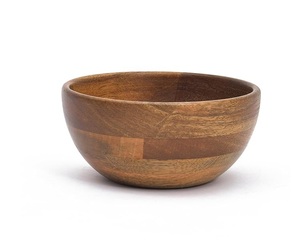 Bol de service en bois naturel écologique mélange de salade vaisselle bol fruits ustensiles de cuisine accessoires au meilleur prix - Product Image 4