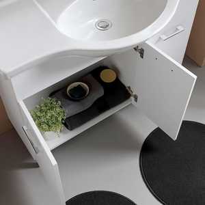 105cm White Ravenna Lamp <b>Floor</b>-Standing Bathroom Cabinet with Sink and <b>Mirror</b> Export Product - Product Image 4