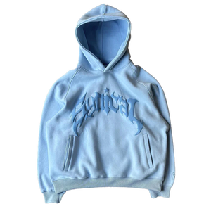 Sweat-shirt à capuche pour homme de haute qualité, personnalisable en 3D, impression en relief, logo, taille américaine, 100% coton, impression DTG unie - Product Image 3