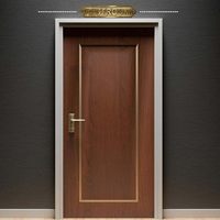 Plaque de porte personnalisée en laiton, finition antique, plaquée or, gravée, pour bureau, hôtel, adresse, vente en gros OEM