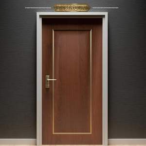 Letrero de Puerta Tradicional de Latón con Acabado Antiguo Dorado, Fácil Instalación, Decoración para Hogar u Oficina, Baño de Caballeros, Estacionamiento - Product Image 3