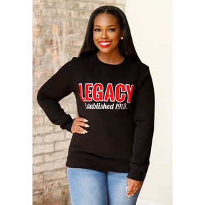 เสื้อกันหนาว Delta LEGACY chenille Crewneck เสื้อสโมสรขนแกะระดับพรีเมี่ยมเครื่องแต่งกายสโมสร1913กรีก DST - Product Image 2