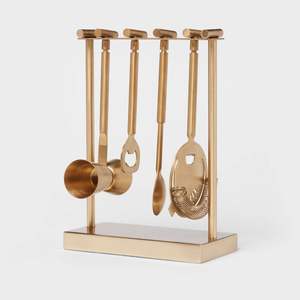 Ensemble d'outils de bar en métal classique, kit de fabrication de cocktails d'inspiration vintage pour comptoirs de cuisine élégants, usage domestique - Product Image 5