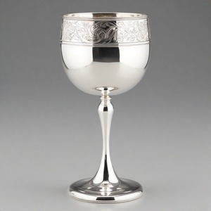 GospelGlow Divine Grace Calice à vin en métal orné Gobelet traditionnel à finition antique pour rituels religieux et autels d'église - Product Image 1