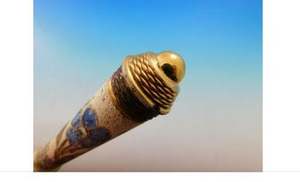 Ensemble de 2 cuillères de mariage en acier inoxydable avec poignée au design vintage de couleur dorée d'Inde, ustensiles de cuisine parfaits pour les hôtels, ensemble de vaisselle - Product Image 6