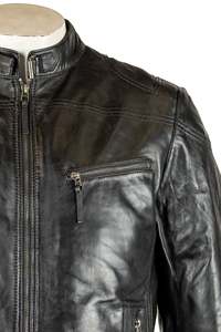 Chaqueta de invierno para hombre de diseño superior con cuello levantado manga completa 100% cuero de alta calidad personalizable precio razonable - Product Image 3